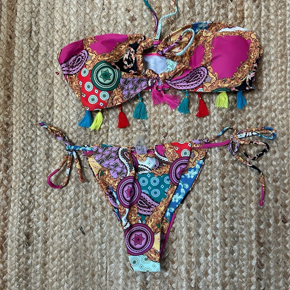 Colorful Tassel Bikini Set